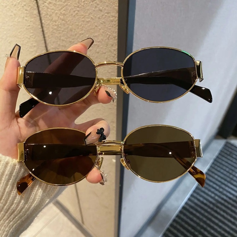 Vintage Fashion Female - New Small Oval Women Sunglasses Trendy