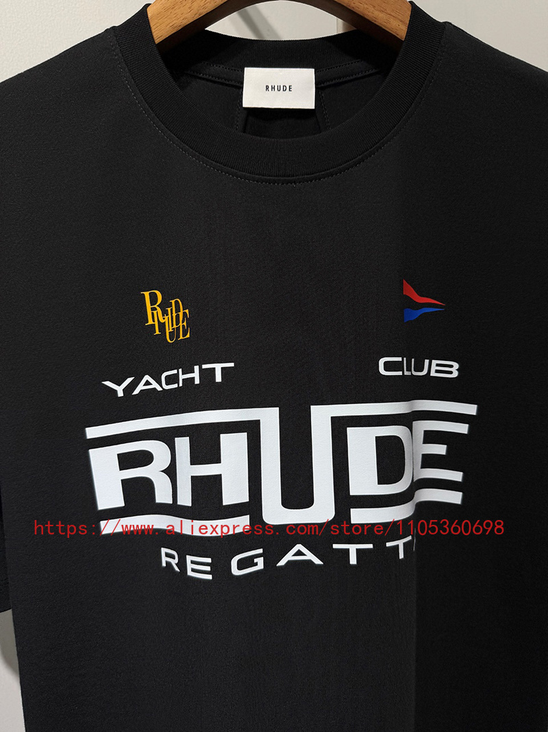 Vintage Yacht Fashion - RHUDE T-Shirt Yacht Regatta Print Vintage
