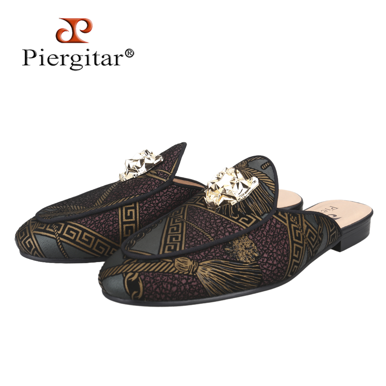 Vintage Fashion Mens - Piergitar Luxury Brand Model Printed Leather