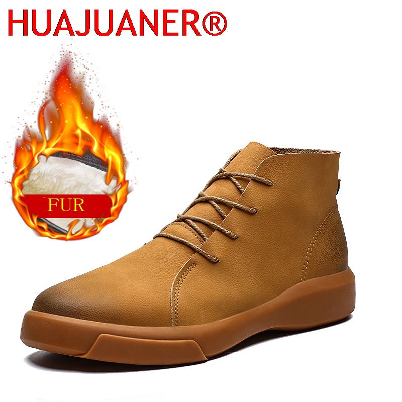 Vintage Fashion Mens - Luxury Brand Winter Fur Warm Chelsea