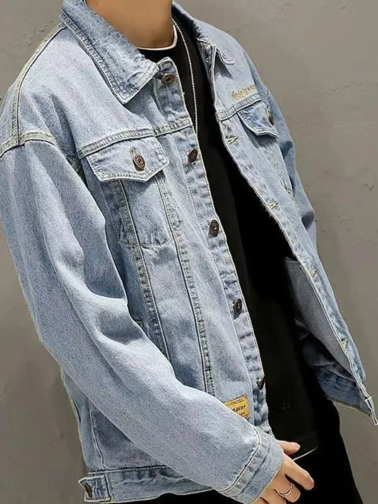 Denim Jackets Man Wide Shoulde - Patchwork Jean Jacket recensione e prezzo