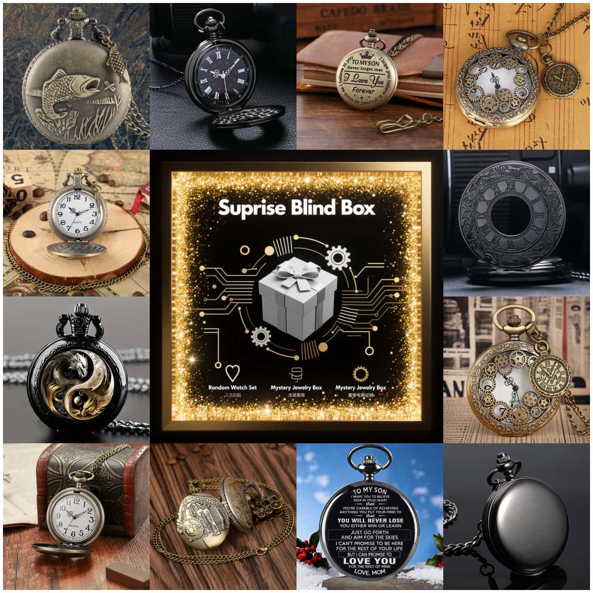 1PC Surprise Mystery Watch Bli - Vintage Fashion Mens recensione e prezzo