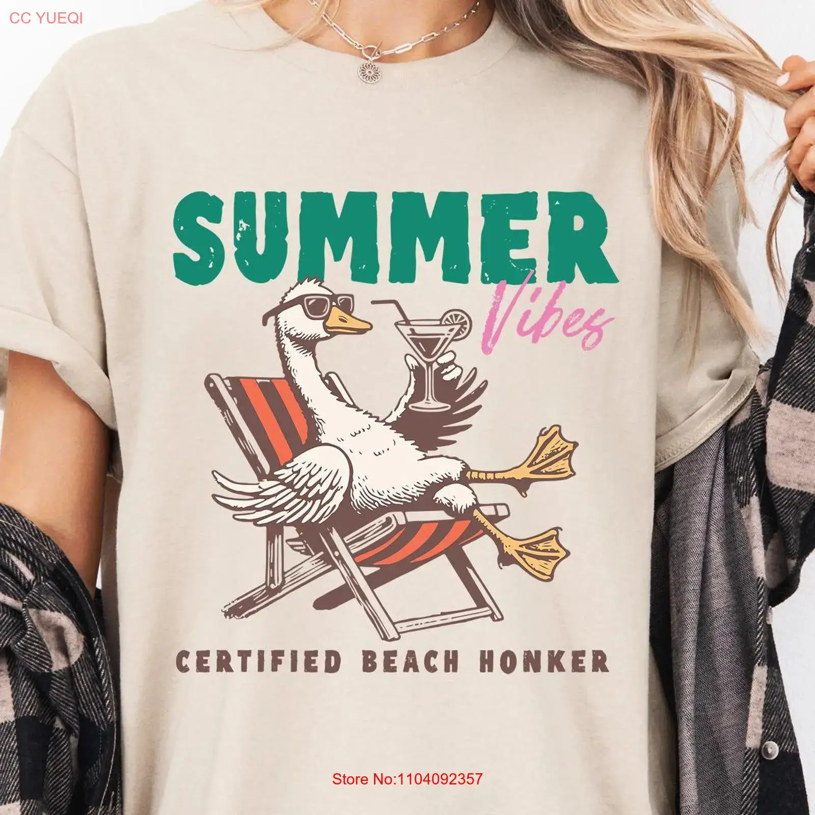 Summer Goose T Shirt Vibes Sun - Vintage Vibes Fashion recensione e prezzo