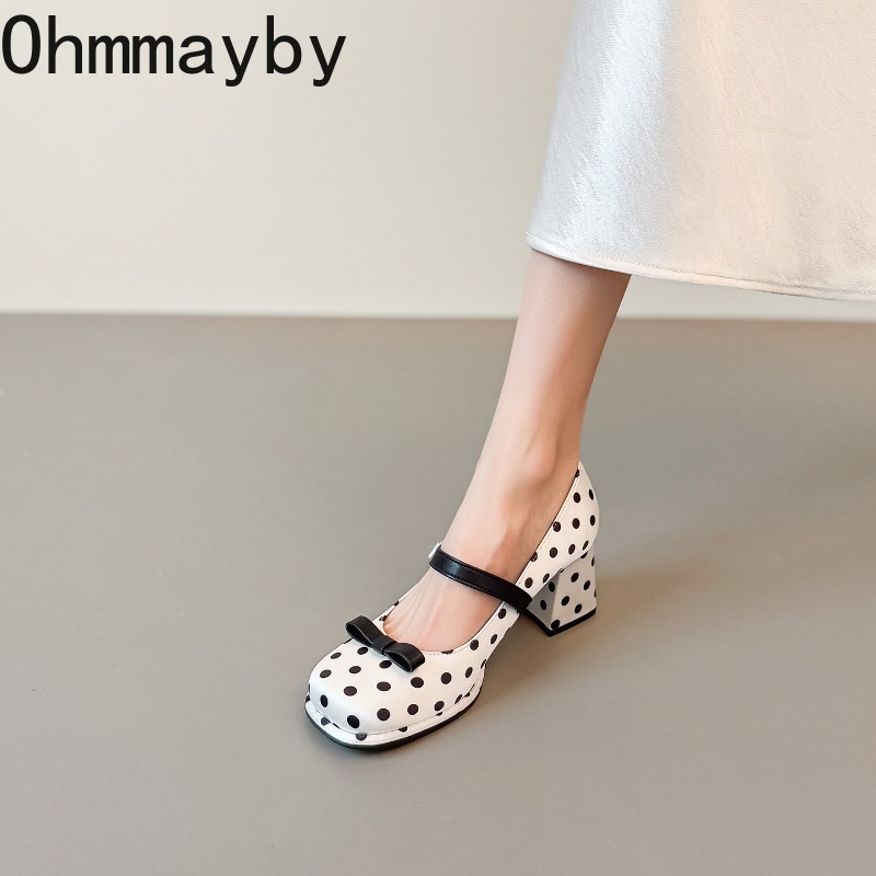 Vintage Thick Heel Polka Dot W - Vintage Fashion Female recensione e prezzo