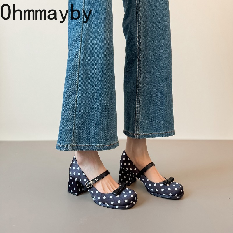 Vintage Thick Heel Polka Dot W - Vintage Fashion Female recensione e prezzo
