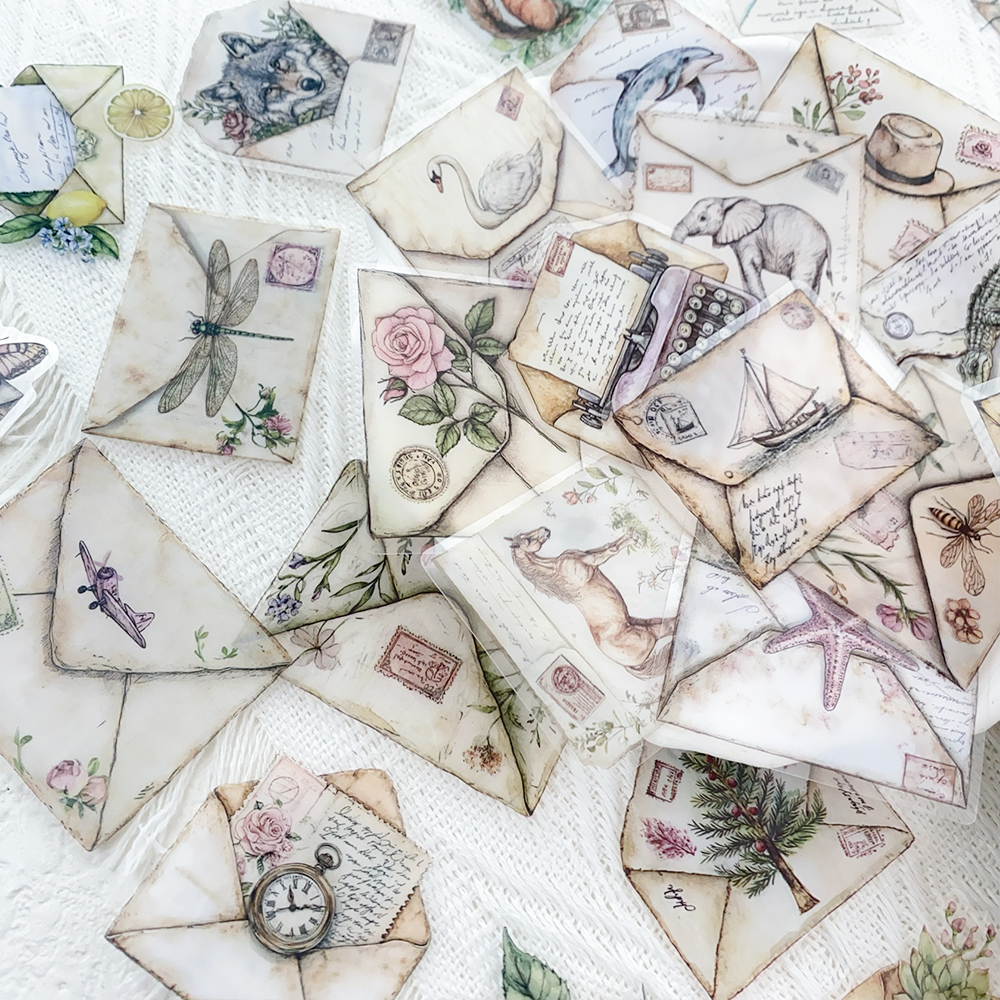 50PCS Vintage Envelope Transpa - Vintage Fashion Magazine recensione e prezzo