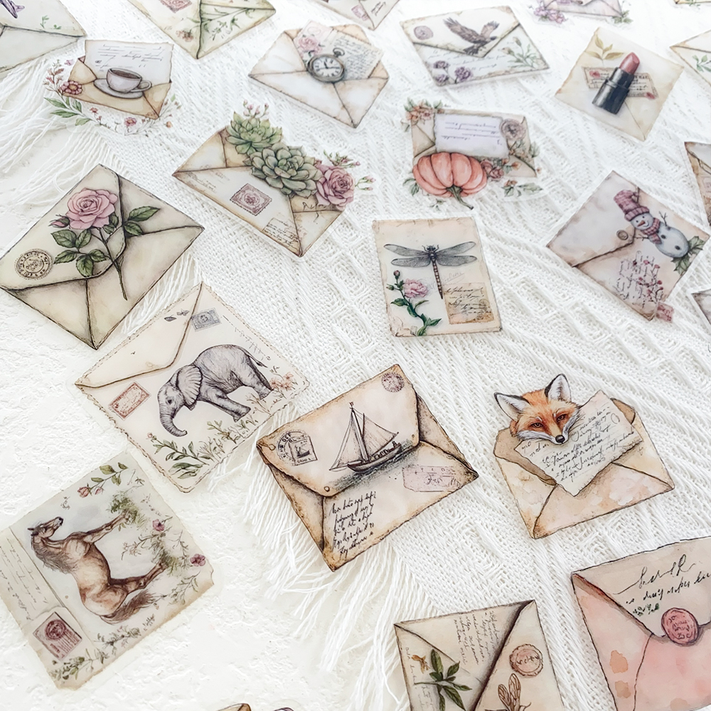 50PCS Vintage Envelope Transpa - Vintage Fashion Magazine recensione e prezzo