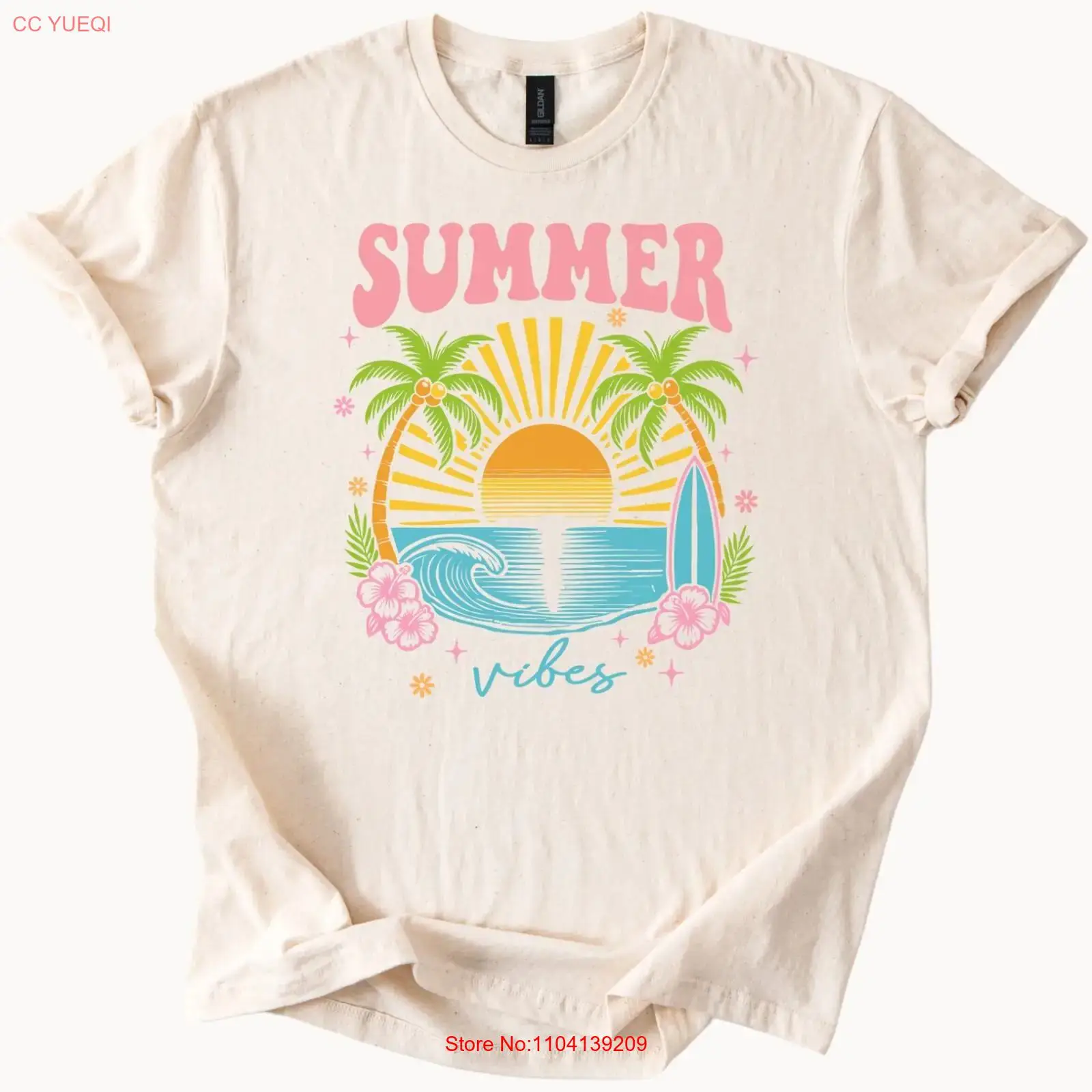 Summer Vibes T Shirt Beach Sun - Vintage Vibes Fashion recensione e prezzo