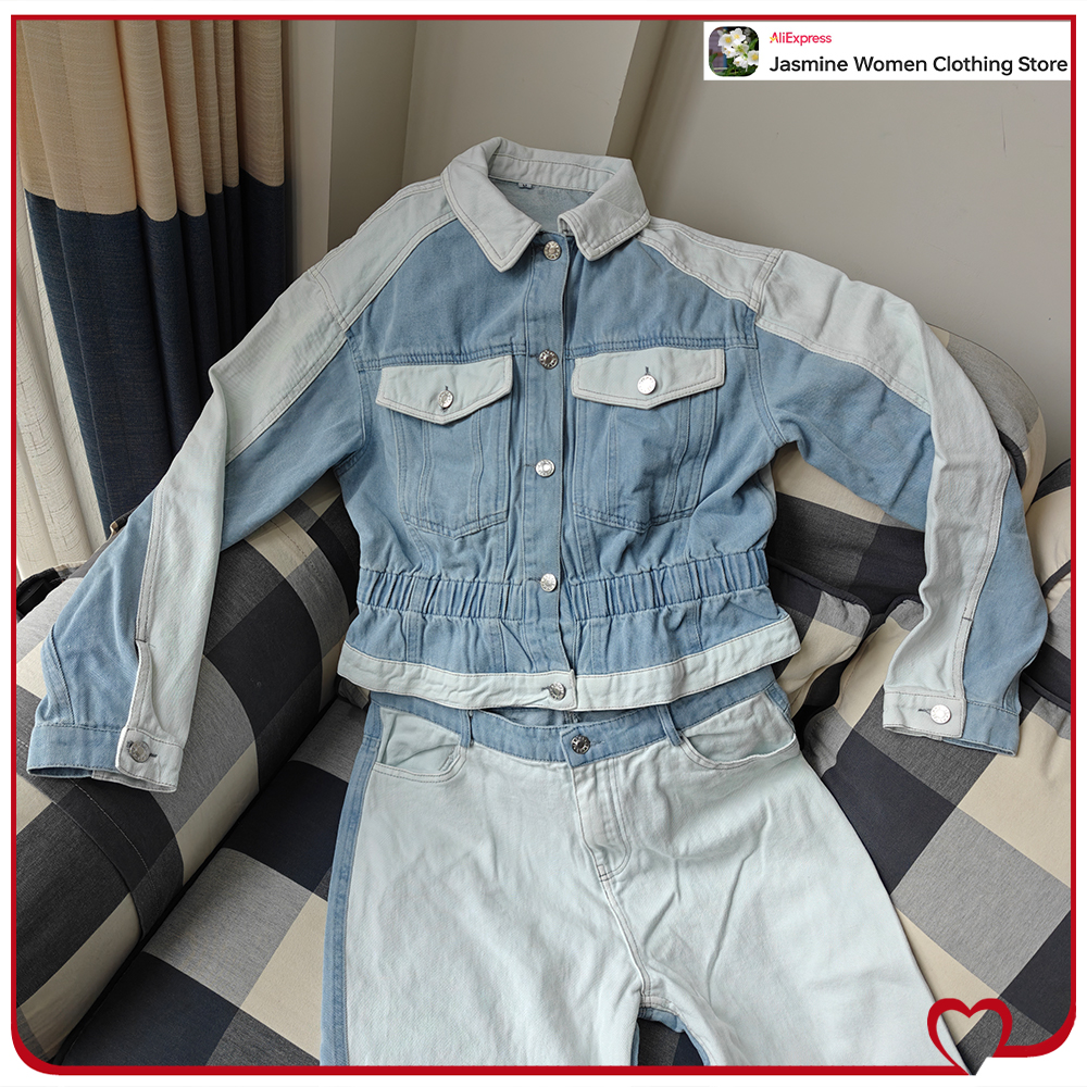 Casual Cowgirl Co-ord Sets Sty - Patchwork Jean Jacket recensione e prezzo