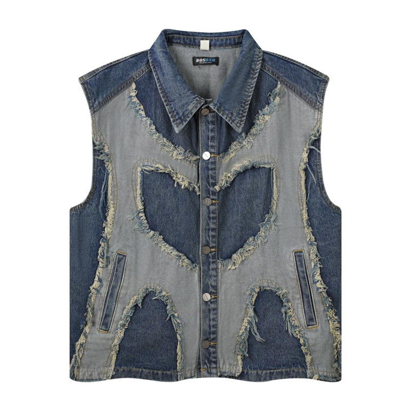 European and American mens Lap - Patchwork Jean Jacket recensione e prezzo