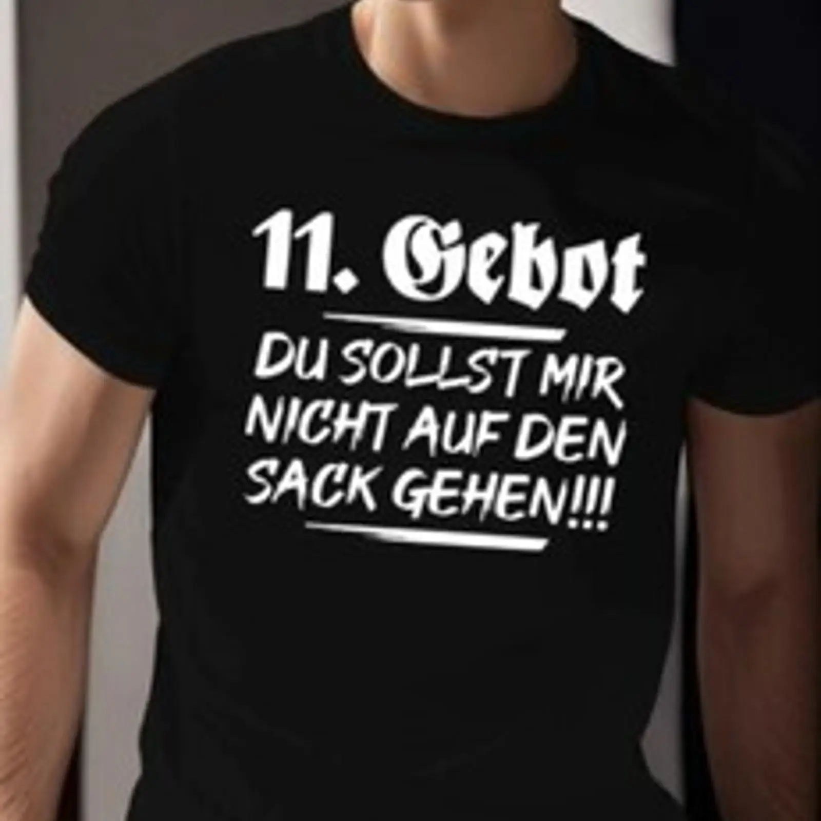 Herren T Shirt 11 Gebot Du sol - Vintage Fashion Herren recensione e prezzo