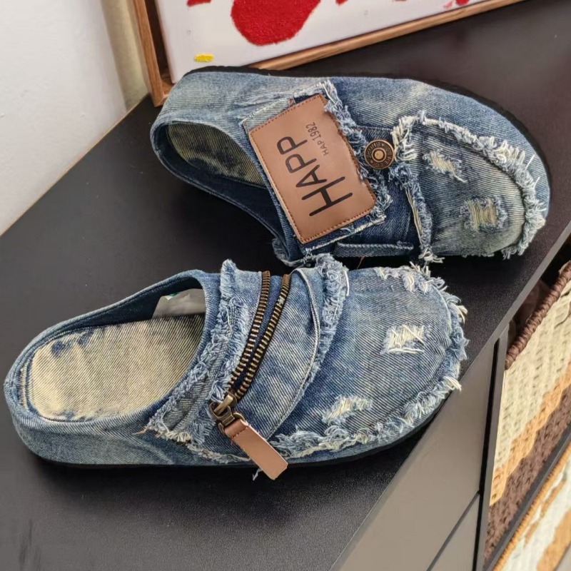 Washed Denim Metal Toe Flat He - Vintage Old Fashion recensione e prezzo
