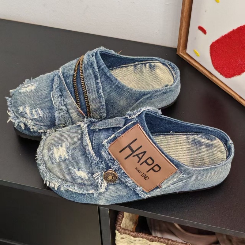 Washed Denim Metal Toe Flat He - Vintage Old Fashion recensione e prezzo