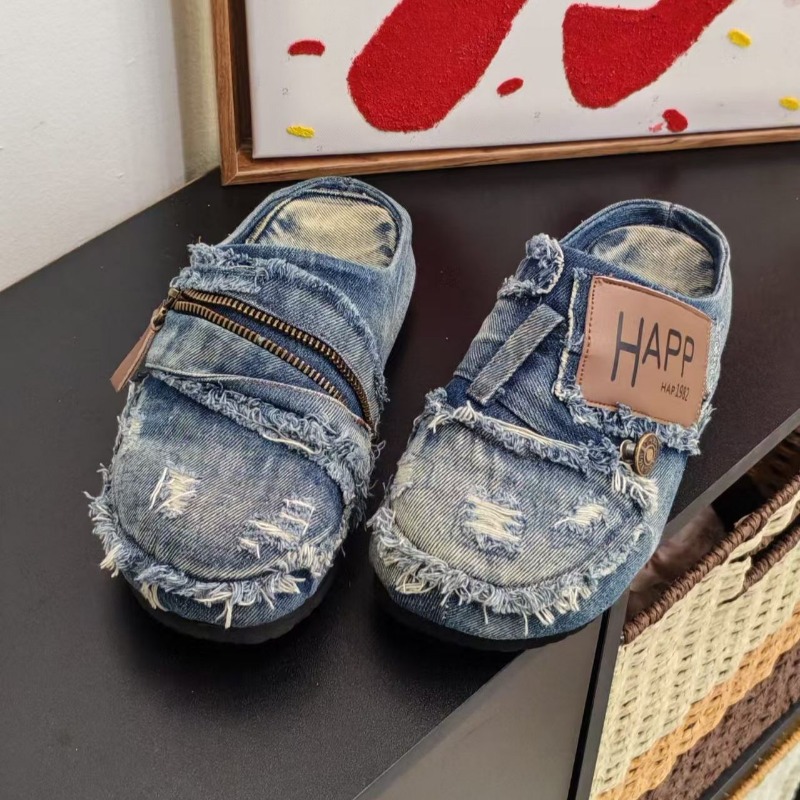 Washed Denim Metal Toe Flat He - Vintage Old Fashion recensione e prezzo