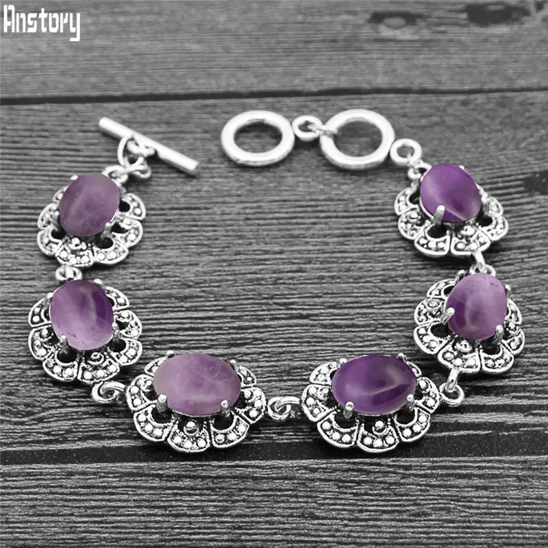 Oval Amethysts Bracelet Plum F - Vintage Fashion Look recensione e prezzo