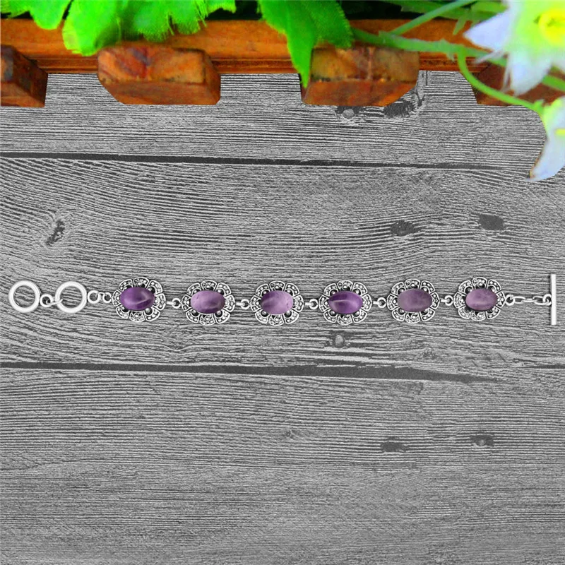 Oval Amethysts Bracelet Plum F - Vintage Fashion Look recensione e prezzo