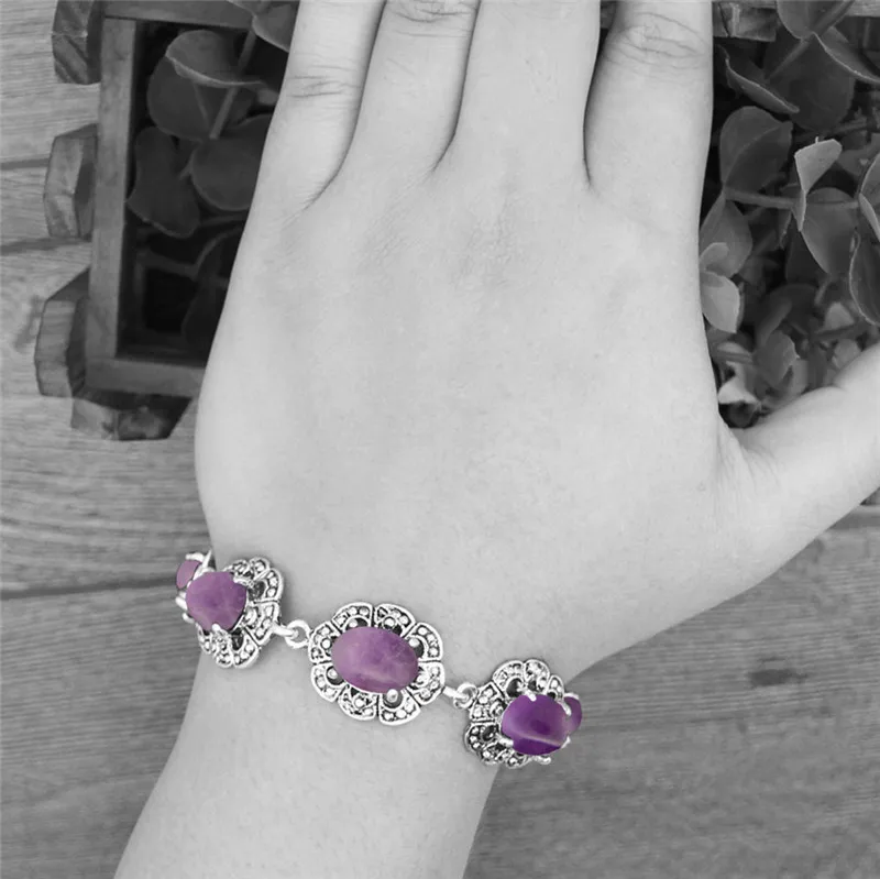 Oval Amethysts Bracelet Plum F - Vintage Fashion Look recensione e prezzo