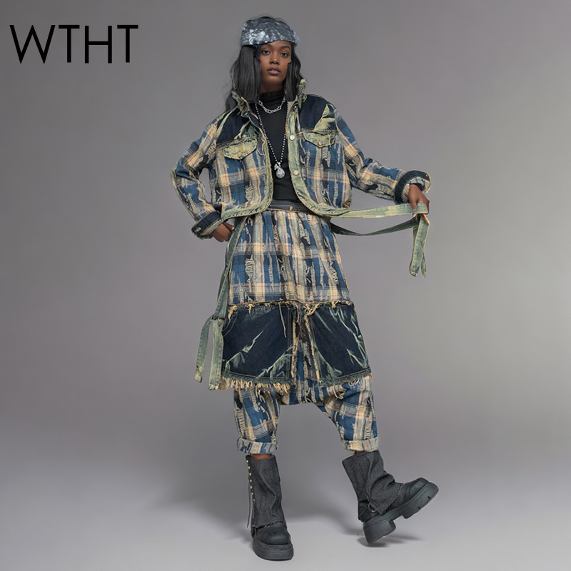WTHT Fashion Women's Irregular - Patchwork Jean Jacket recensione e prezzo