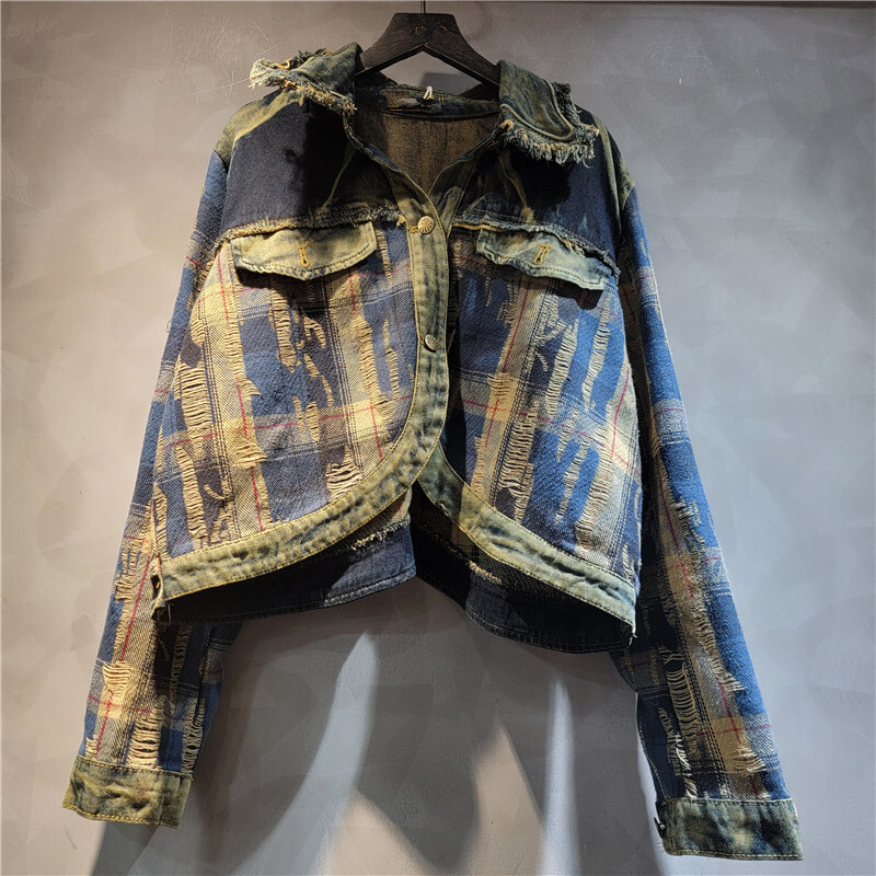 WTHT Fashion Women's Irregular - Patchwork Jean Jacket recensione e prezzo