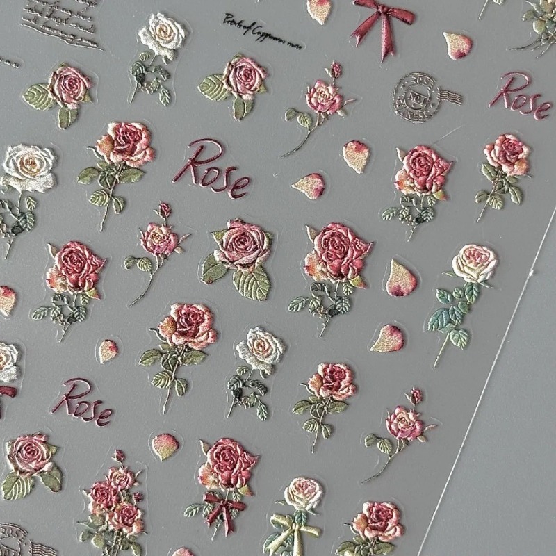 5Pcs Ins Retro Rose Sticker Hi - Vintage Fashion Magazine recensione e prezzo