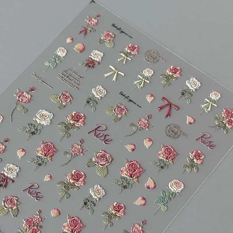 5Pcs Ins Retro Rose Sticker Hi - Vintage Fashion Magazine recensione e prezzo