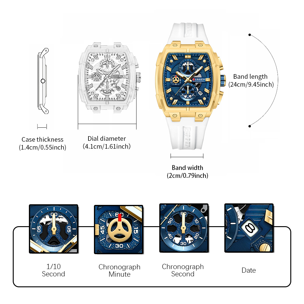 CURREN Luxury Vintage Watch fo - Vintage Fashion Mens recensione e prezzo