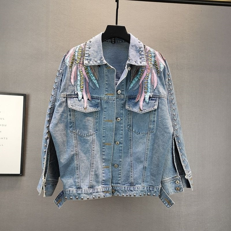 2024 New AutumnFashion Rivet W - Patchwork Jean Jacket recensione e prezzo