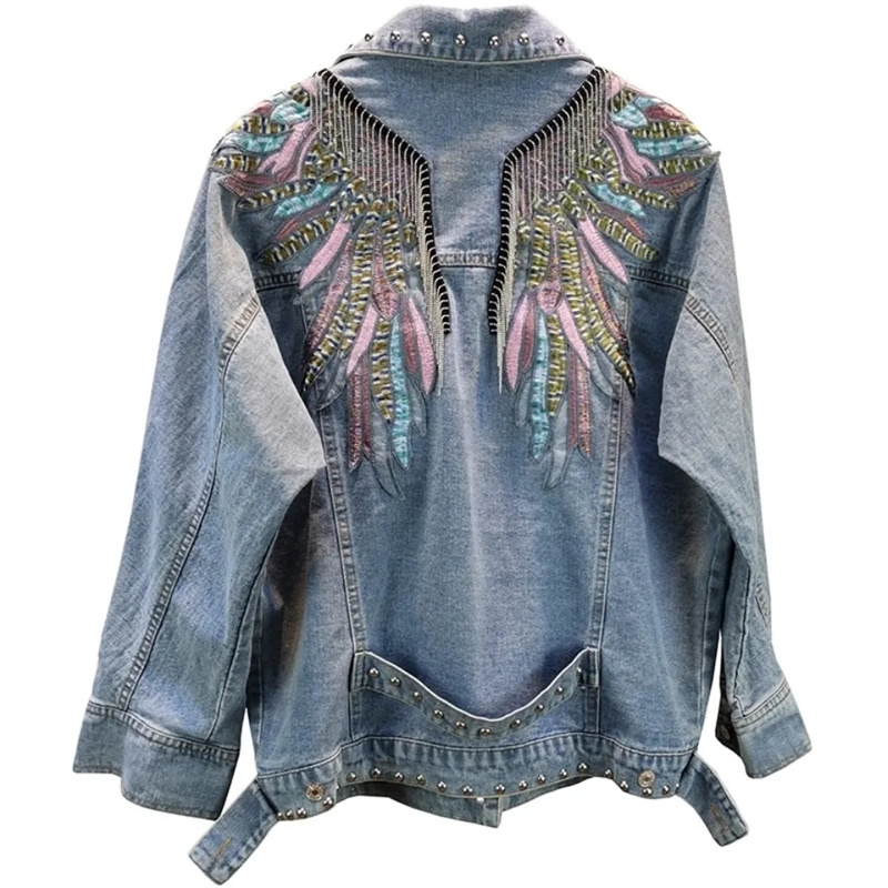 2024 New AutumnFashion Rivet W - Patchwork Jean Jacket recensione e prezzo