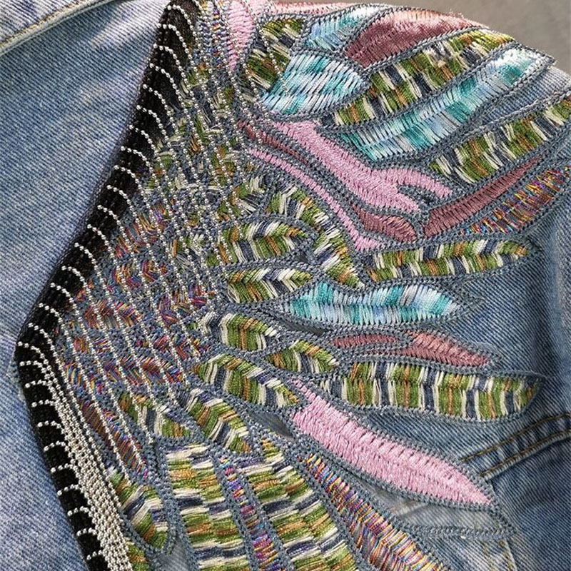 2024 New AutumnFashion Rivet W - Patchwork Jean Jacket recensione e prezzo