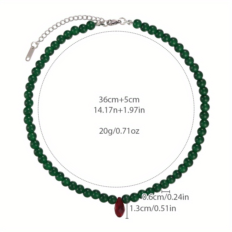 Vintage Green Beaded Necklace  - Vintage Fashion Look recensione e prezzo