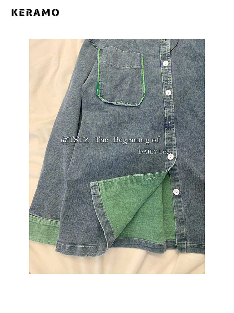 2023 Autumn Women Korean Fashi - Patchwork Jean Jacket recensione e prezzo