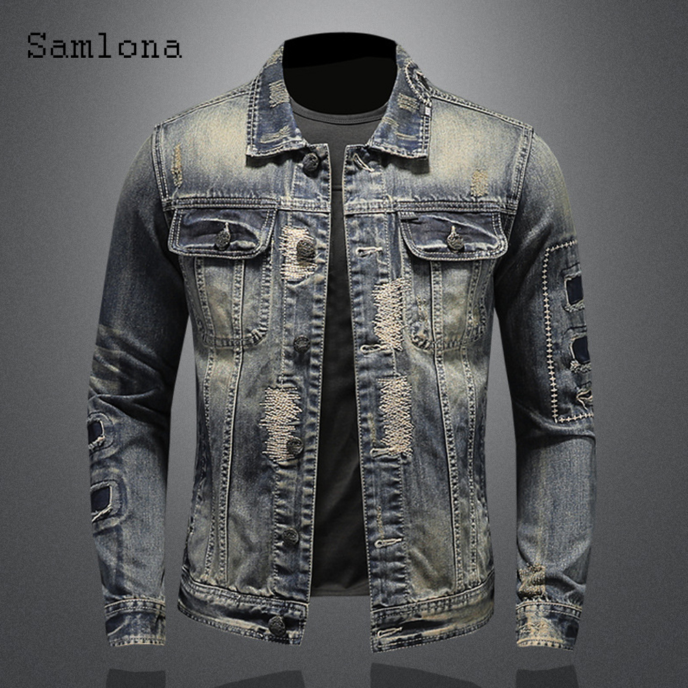 2025 Single Breasted Mens Deni - Patchwork Jean Jacket recensione e prezzo