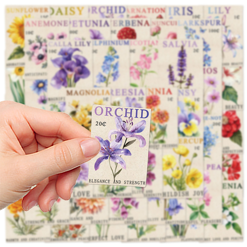 50PCS Vintage Flower Postage S - Vintage Fashion Magazine recensione e prezzo