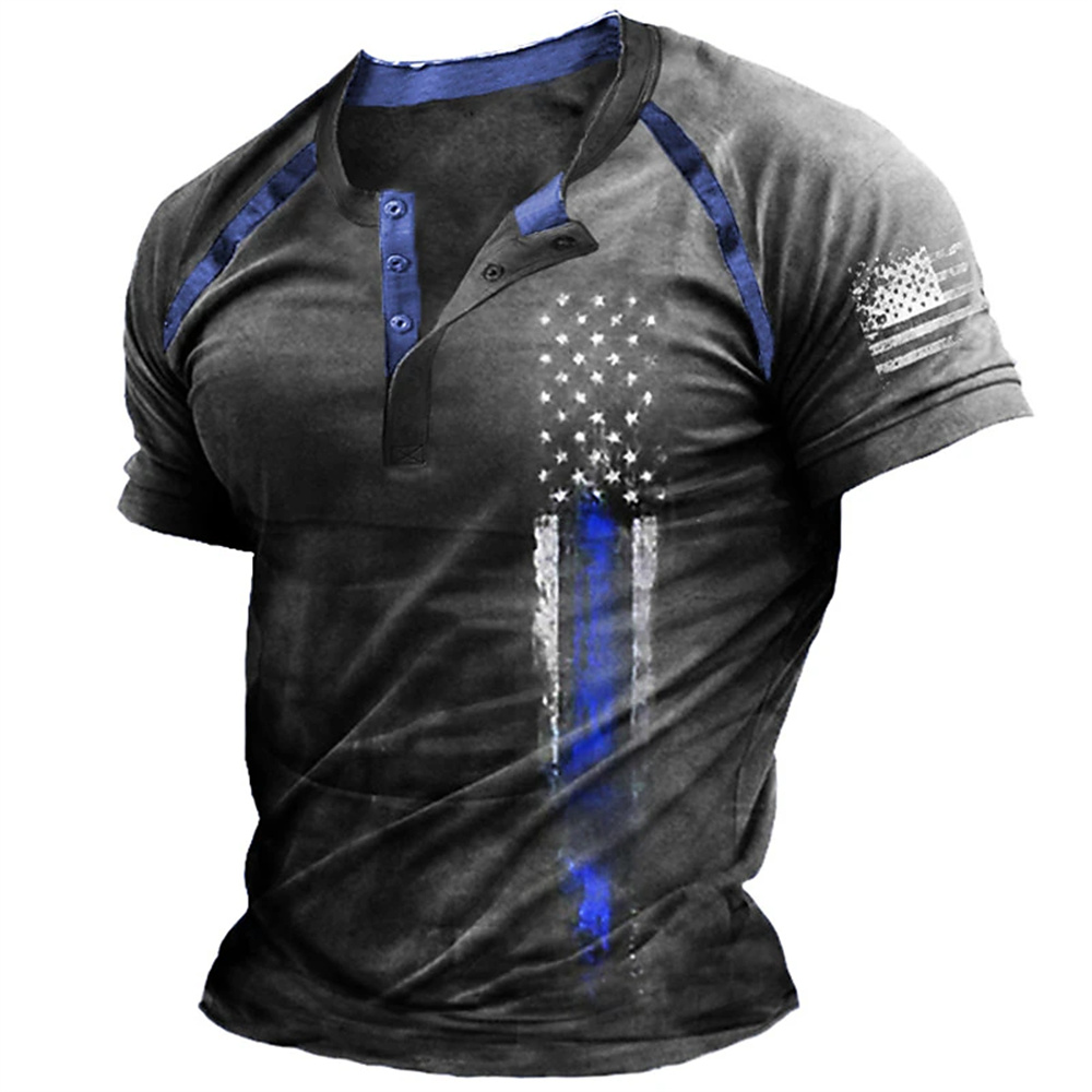 Funny 3D American Flag Print M - Vintage Fashion Mens recensione e prezzo