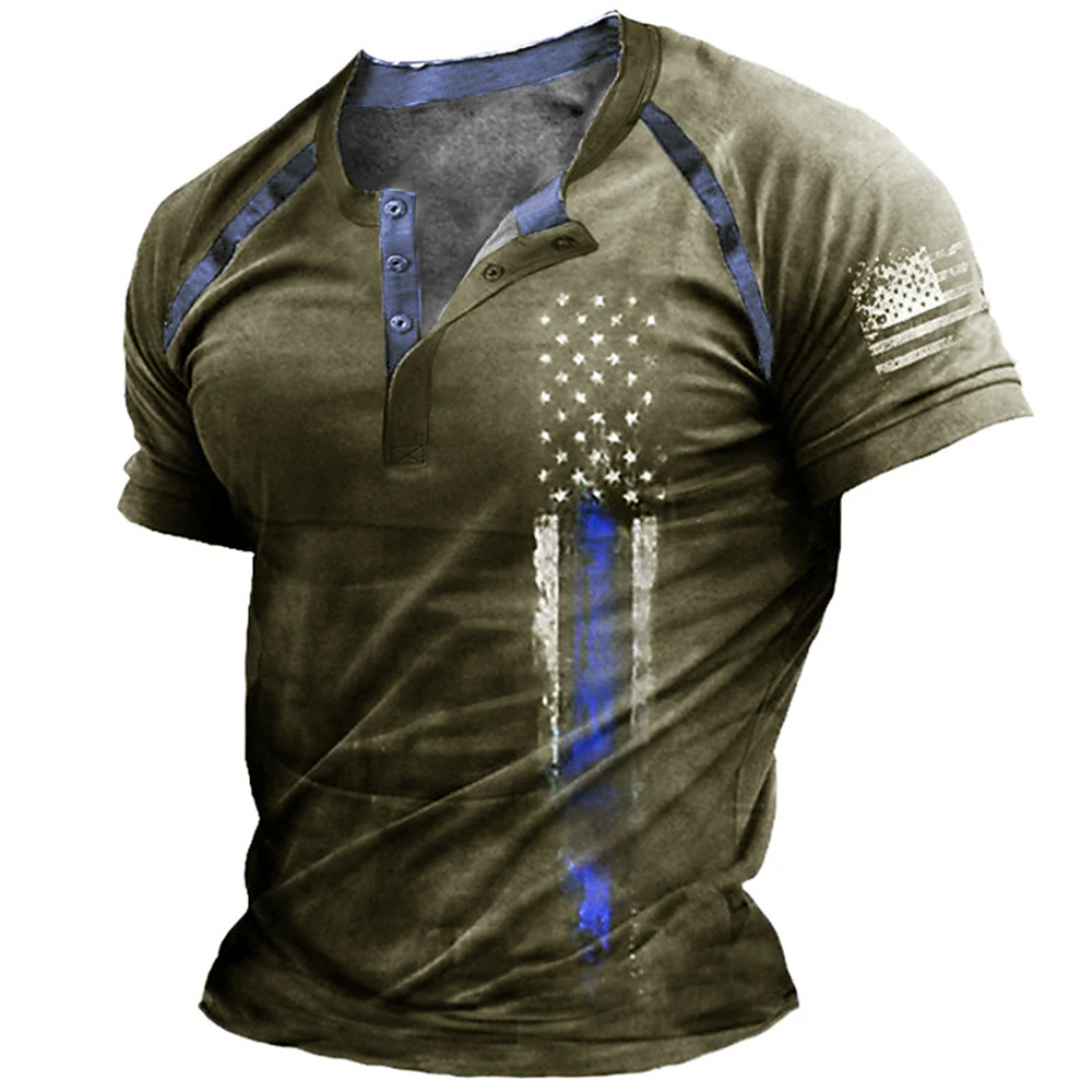 Funny 3D American Flag Print M - Vintage Fashion Mens recensione e prezzo