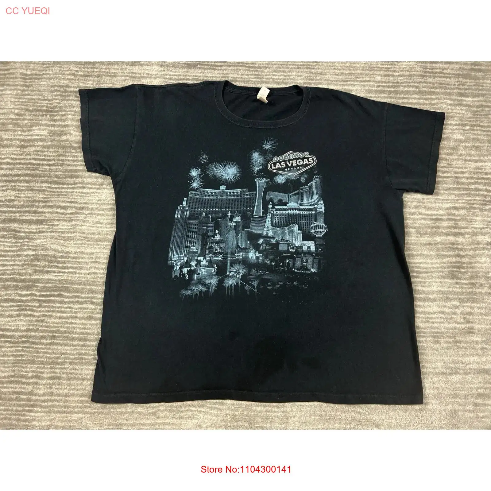 Las Vegas T Shirt Mens 2X Blac - Vintage Fashion Las Vegas recensione e prezzo