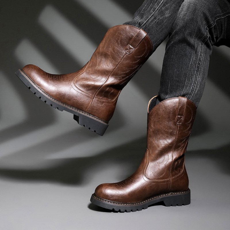 Fashion Mens Cowboy Boots New  - Vintage Fashion Mens recensione e prezzo