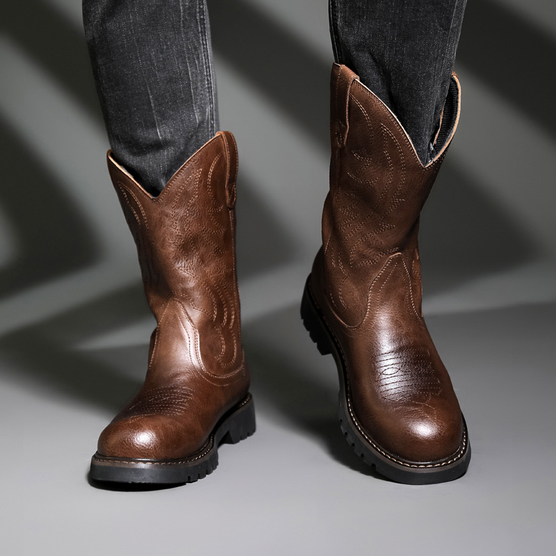 Fashion Mens Cowboy Boots New  - Vintage Fashion Mens recensione e prezzo