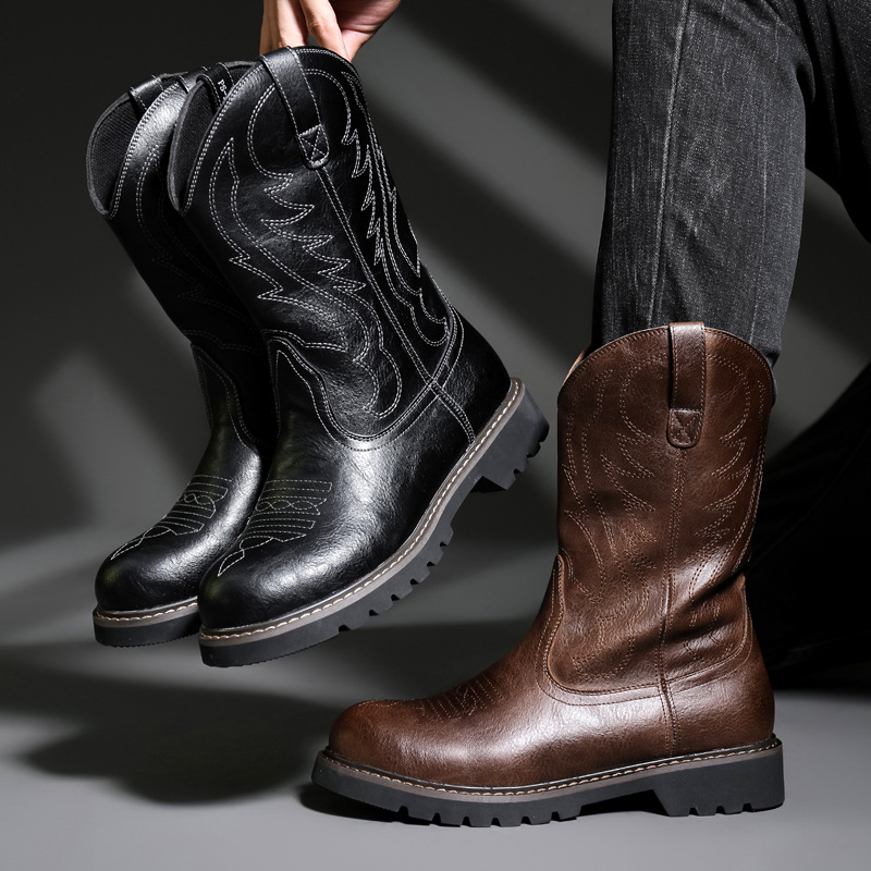 Fashion Mens Cowboy Boots New  - Vintage Fashion Mens recensione e prezzo
