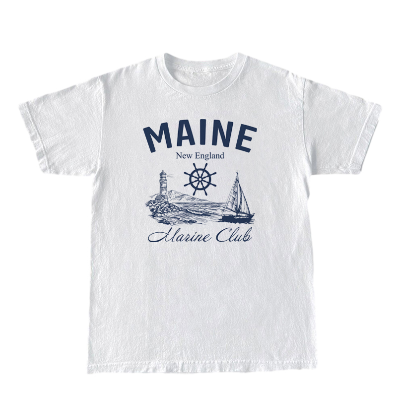 Maine Marine Club Vintage T-Sh - Vintage Yacht Fashion recensione e prezzo