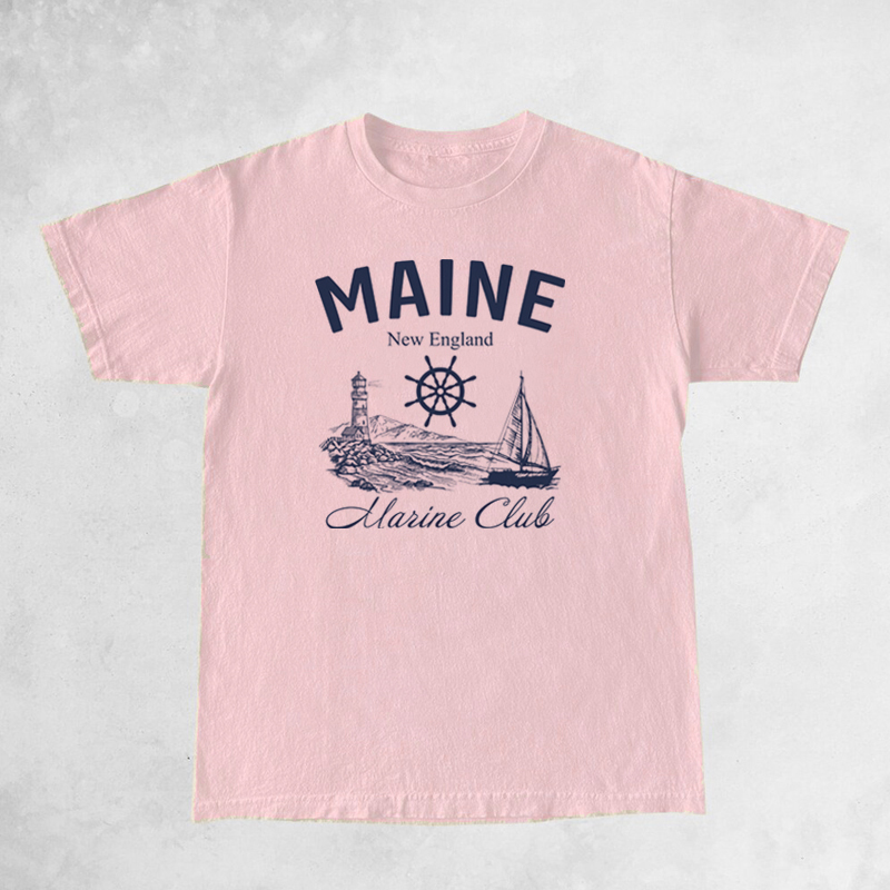 Maine Marine Club Vintage T-Sh - Vintage Yacht Fashion recensione e prezzo