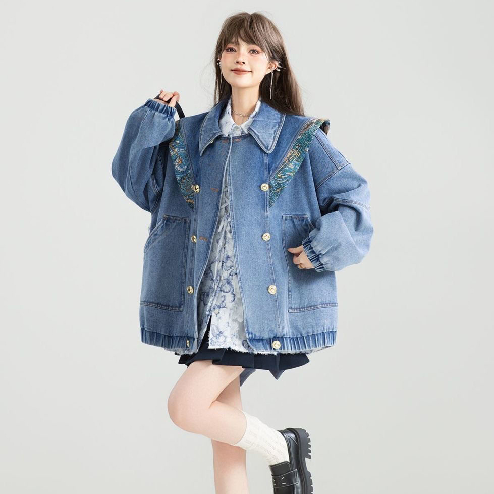 Vintage Denim Jacket Outwear W - Patchwork Jean Jacket recensione e prezzo