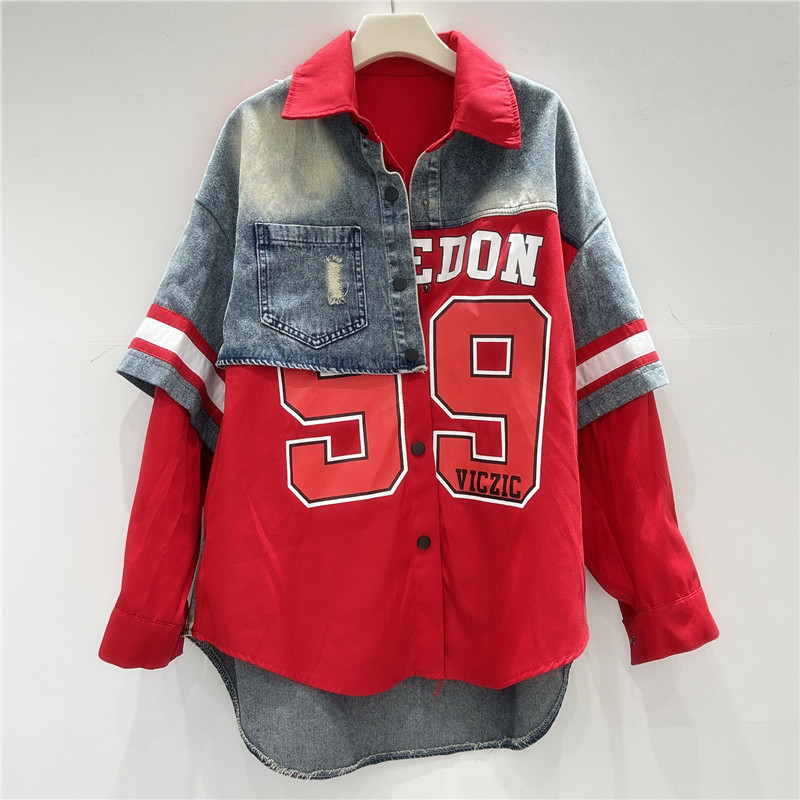 Retro Woman Denim Patchwork Sh - Patchwork Jean Jacket recensione e prezzo