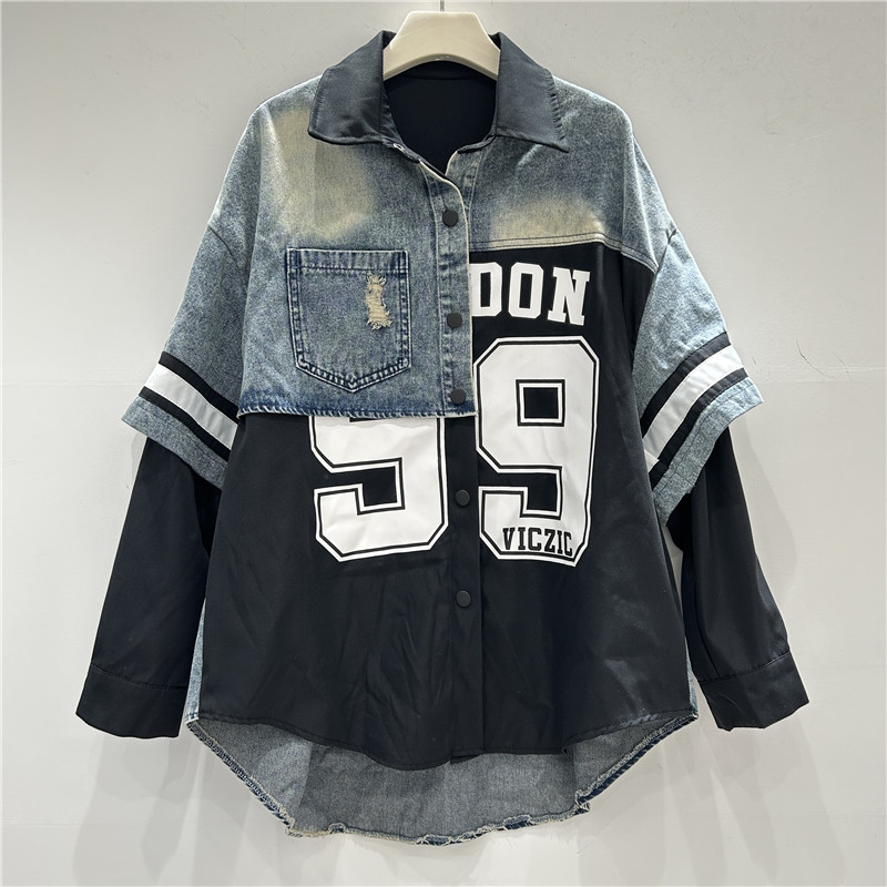 Retro Woman Denim Patchwork Sh - Patchwork Jean Jacket recensione e prezzo