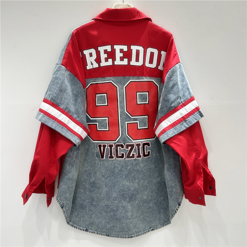 Retro Woman Denim Patchwork Sh - Patchwork Jean Jacket recensione e prezzo