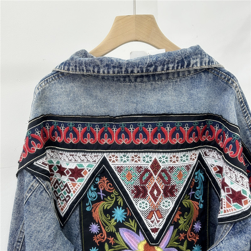 Vintage Women Denim Jackets Em - Patchwork Jean Jacket recensione e prezzo