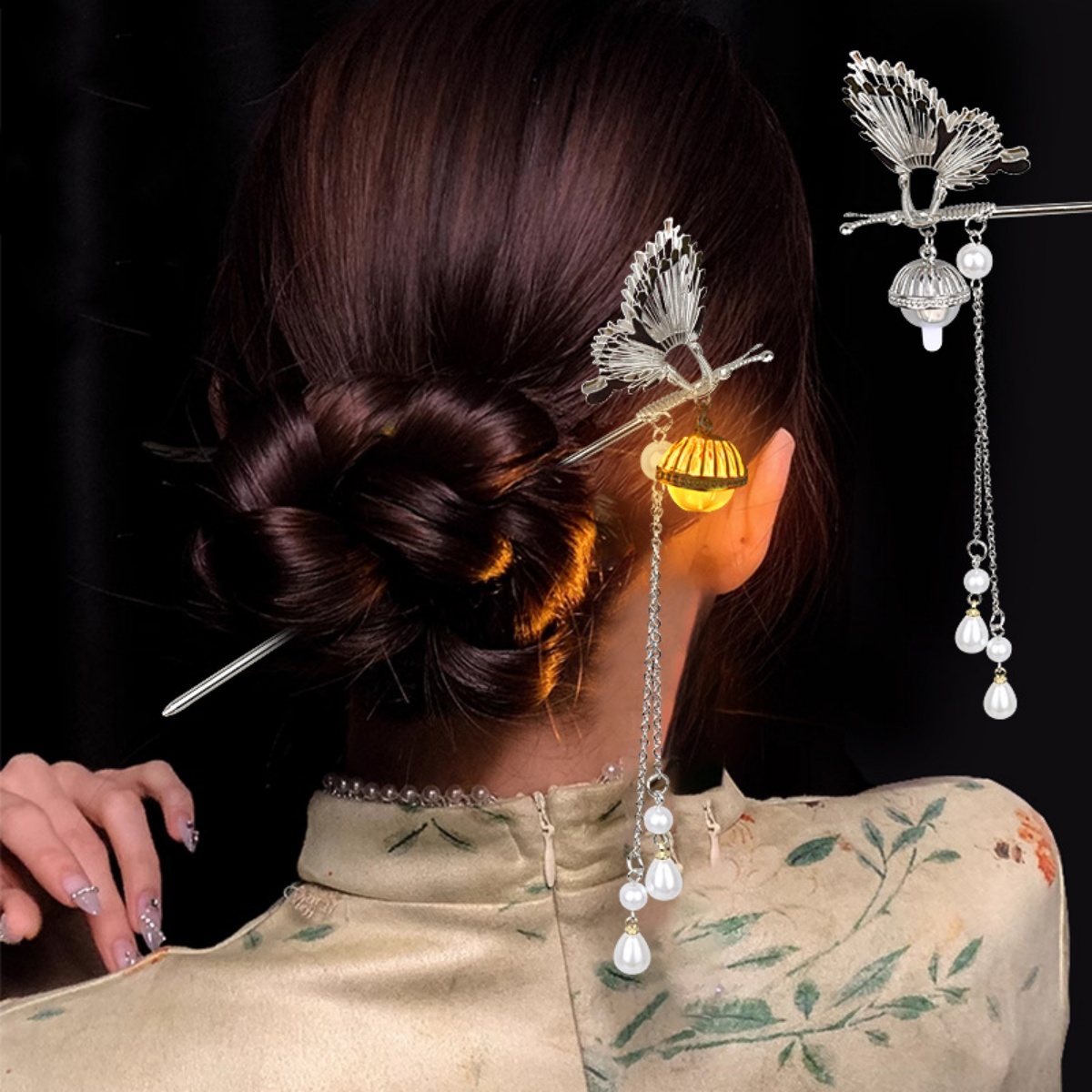 Luminous Flower Hairpin For Wo - Vintage Fashion In Chinese recensione e prezzo