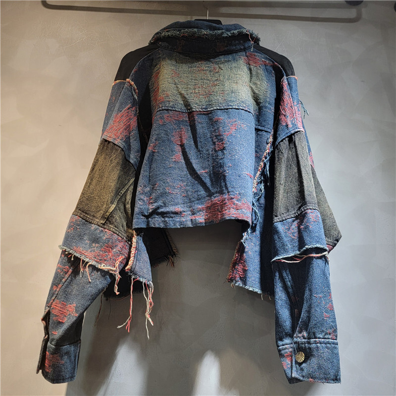 WTHT New Fashion Women's Patch - Patchwork Jean Jacket recensione e prezzo