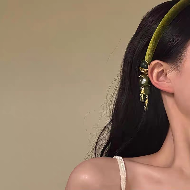 Vintage Fringe Headband Olive  - Vintage Fashion In Chinese recensione e prezzo