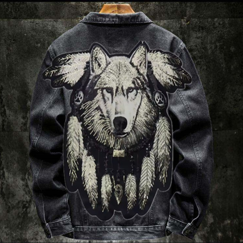 America Vintage Heavy Wolf Emb - Patchwork Jean Jacket recensione e prezzo